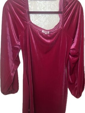 Pink Lily Velvet Mini Dress